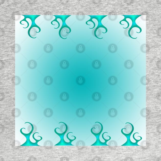 Blue curly border pattern by ikshvaku